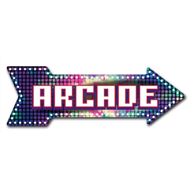 SignMission D-A-8-999978 8 x 24 in. Indoor & Outdoor Decor Direction Sticker Vinyl Wall Decals - Arcade - 24 in.